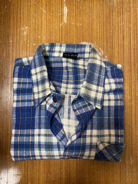 Flanella Hemd crem/blau
