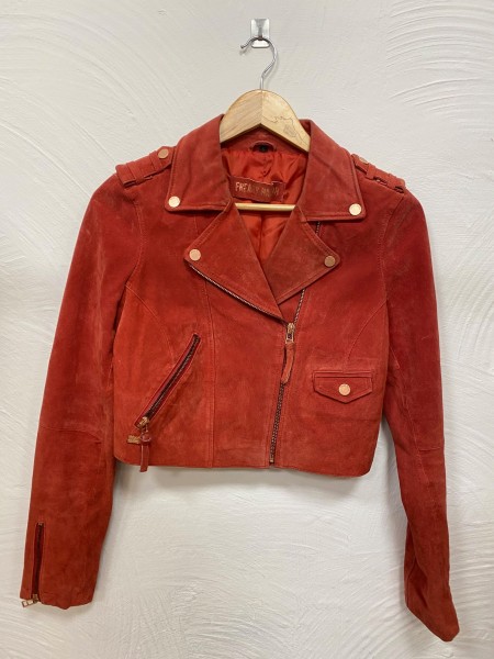 giubbino di pelle - rosso