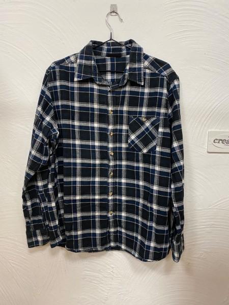 Flanella Hemd dunkelblau/schwarz
