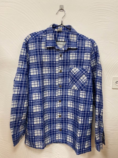 Flanella Hemd weiss/blau