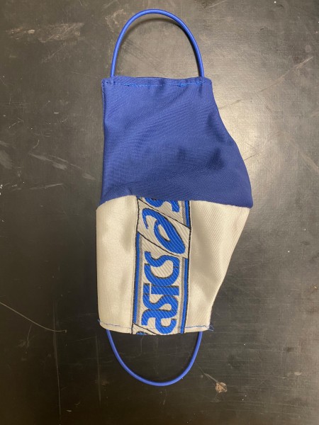 Asics Mundschutz blau/weiss