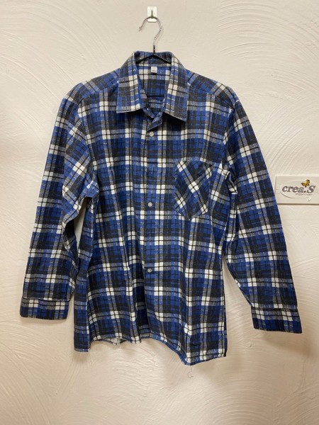 Flanella Hemd blau/dunkelgrau